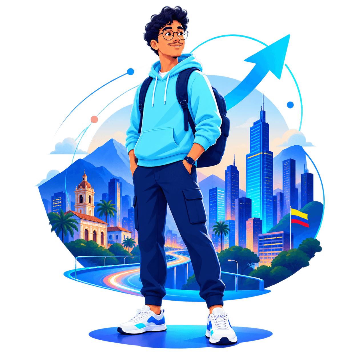 Joven listo para construir su futuro financiero